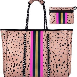 Leopard Neoprene Bag with Wallet